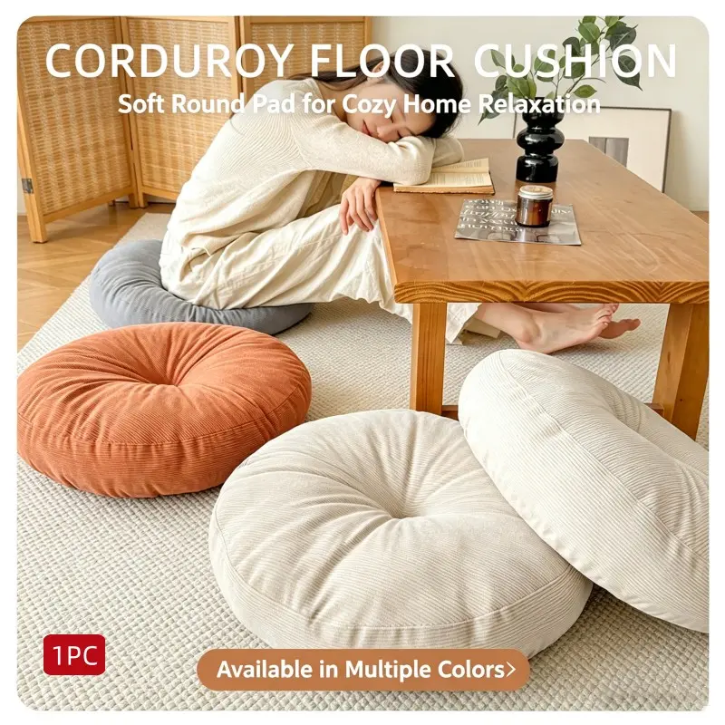 1pc Japanese Floor Cushion, Thick Round Meditation Pad, Yoga Seat, Comfortable Rebound, Ideal for Sitting and Relaxing