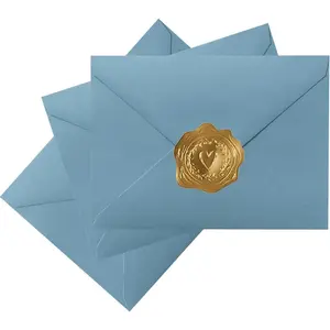 50 Pack A6 Envelopes for 4 x 6 Greeting Cards, Birthday Party, Photos, Baby Shower and Wedding Invitation Cards, 6 1/2 x 4 3/4 Inches (Dusty-Blue)