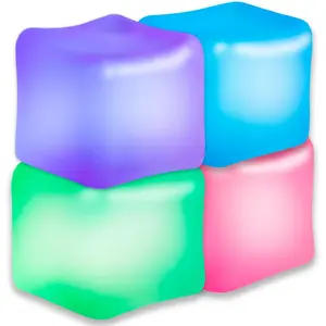 4Pcs Stress Cube Glow in The Dark,Fidgets for Teens,Adults, Kids,Super Solid Squishy Toy,Squeeze Toys,Ice Cube,High Density Squeeze Toys,Stocking Stuffers,Cool Thingsfidget toys