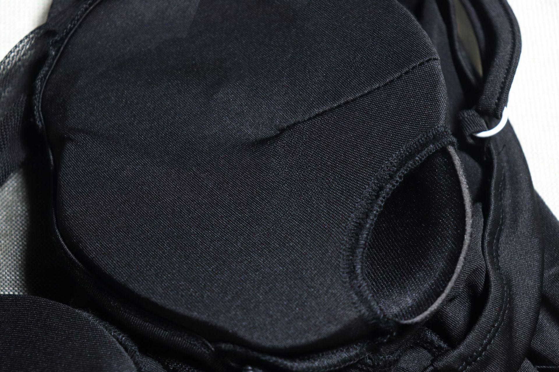 Sexy hollow dress with mesh splicing, mid-length slit bodycon skirt, solid color pullover dress, evening gown