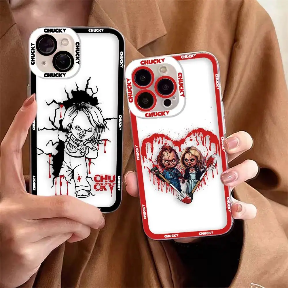 Print Good Guys Chucky Clear Phone Case For iPhone 17 Pro MAX Air 16 15 14 13 12 11 Pro MAX Cover