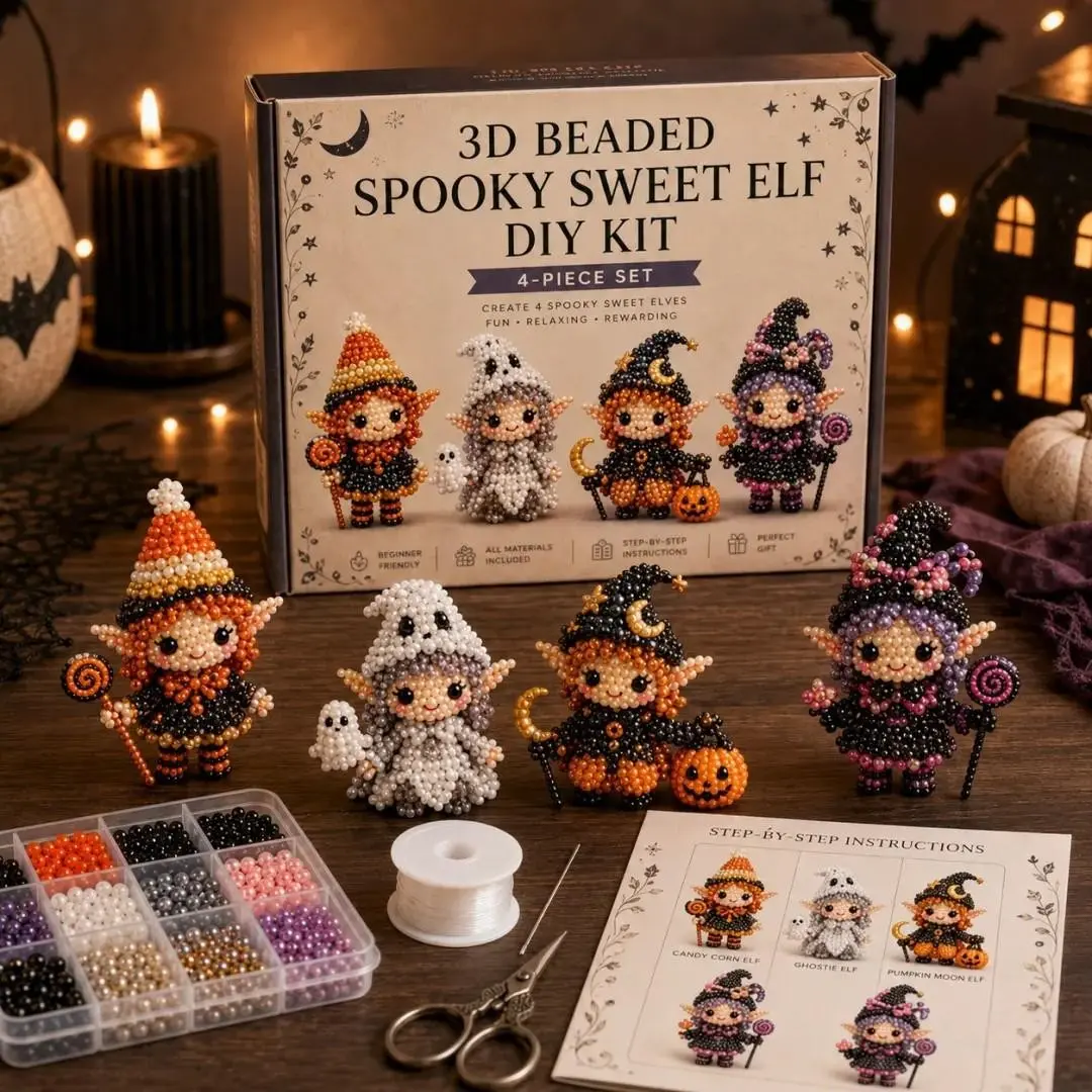 3D Bead Magic Elf DIY Kit, Relaxing Craft Set, Perfect Gift for Handicraft Enthusiasts, Creative Hobby Supplies, Stress Relief Activity, Beading Making