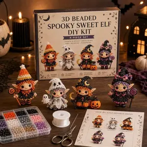 3D Bead Magic Elf DIY Kit, Relaxing Craft Set, Perfect Gift for Handicraft Enthusiasts, Creative Hobby Supplies, Stress Relief Activity, Beading Making