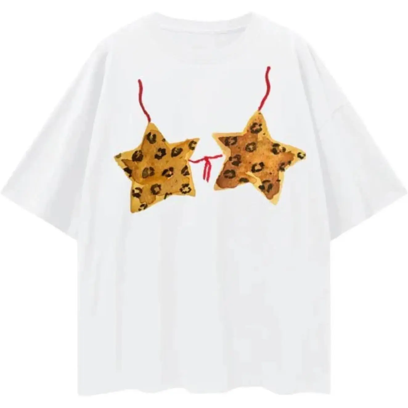 Women's Oversized Graphic Tee Bikini Print Y2K Streetwear Funny Short Sleeve Casual Loose Fit Trendy T-Shirt
