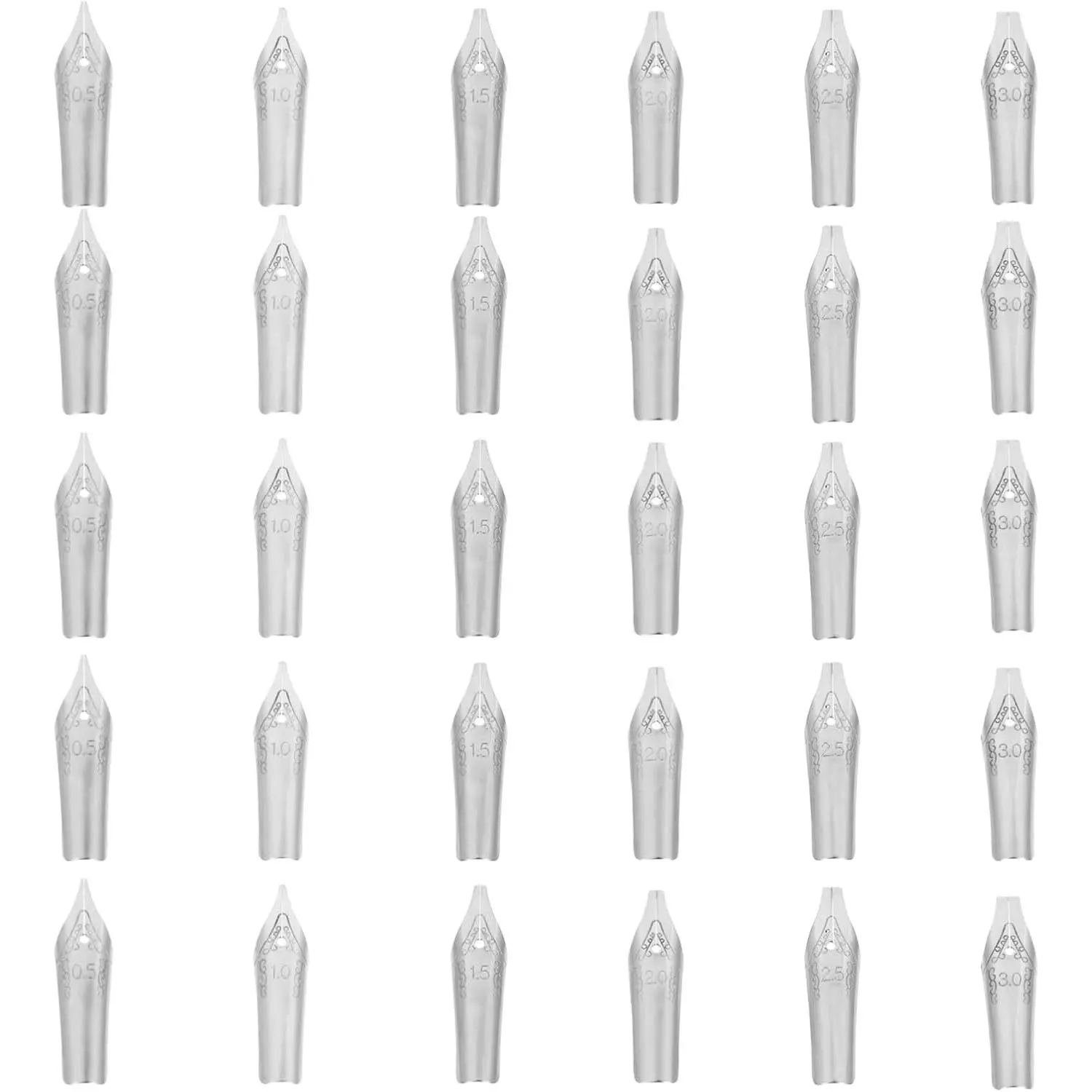 30pcs Fountain Pen Spare Nibs Replacement Calligraphy Pen Nibs Cartoon Set for Calligraphy Manga Writing Painting