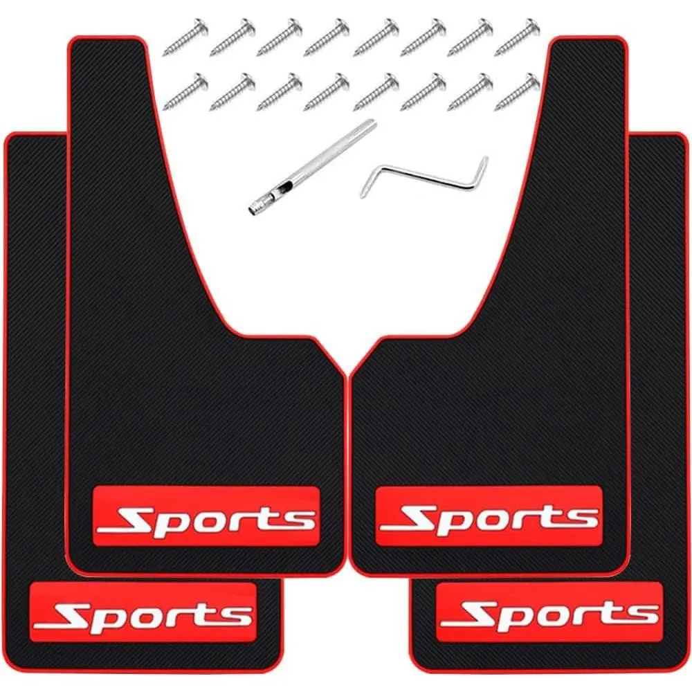 4Pcs Car Mud Flaps Universal Fit Fender Splash Guards No Collision Rubber Mud Flaps for Car SUV