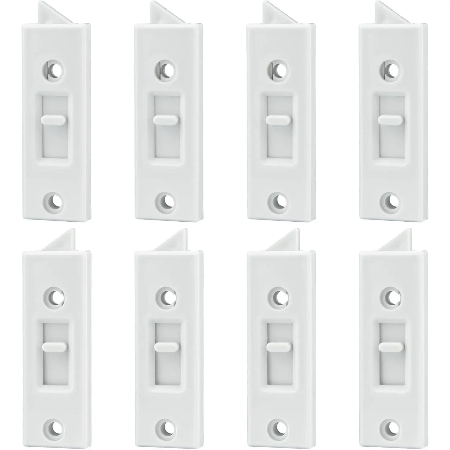 8 count Window Latch Locks Spring  Window Tilt Latch  Part by ,Vinyl Plastic Construction,Window  and Hardware 2 Inch Hole Center Spacing Sliding Lock White