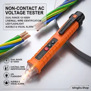 Non-Contact Voltage Detector Pen, AC Voltage Tester 12-1000V, Smart Breakpoint Finder for Electricians Home Outlet Wiring Tool