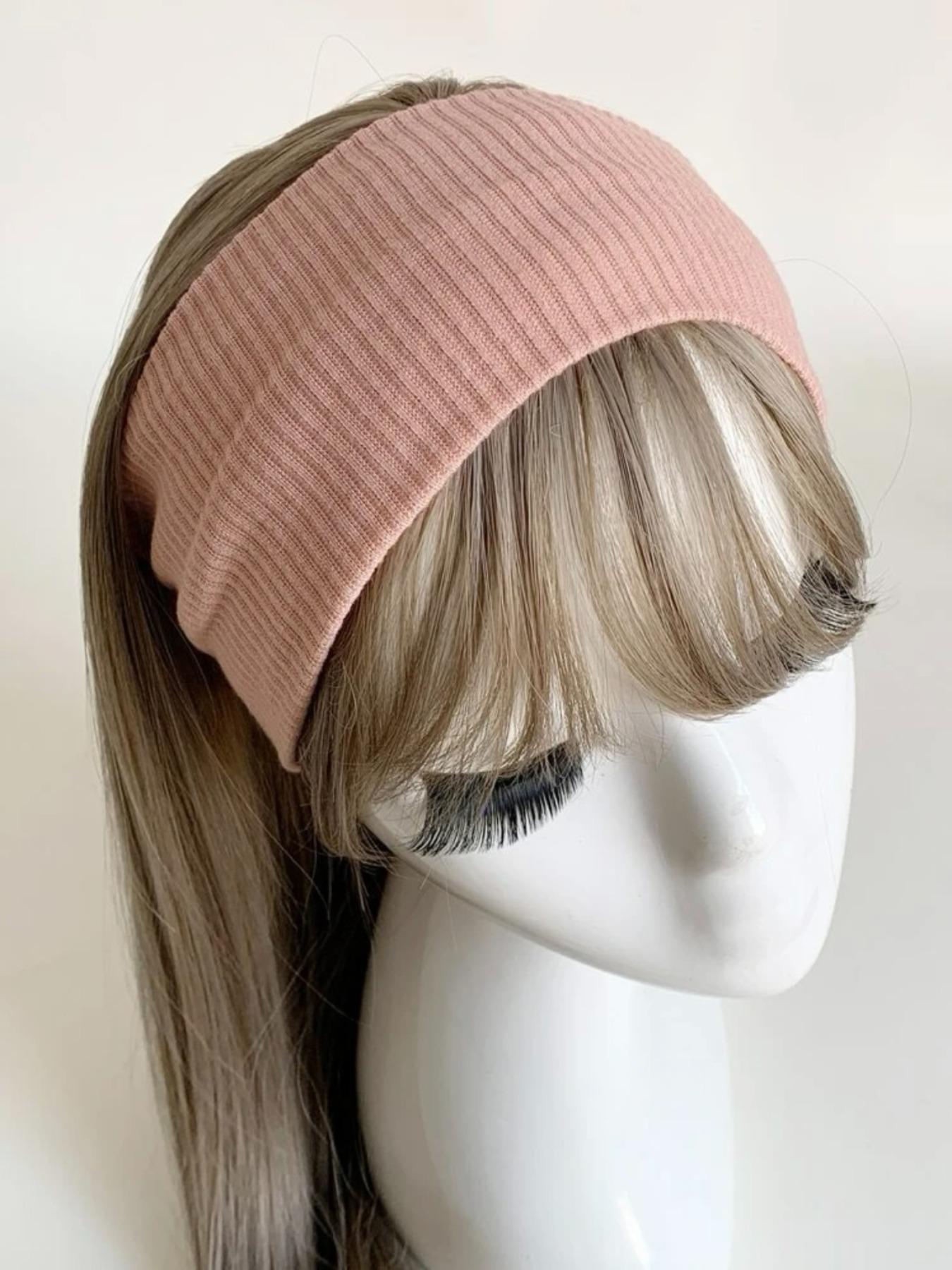 Solid Color Knit Hair Band, Soft Headband, Casual Wide Band Hair Accessories for Women & Girls, Minimalist Headwear Suitable for Thick Hair