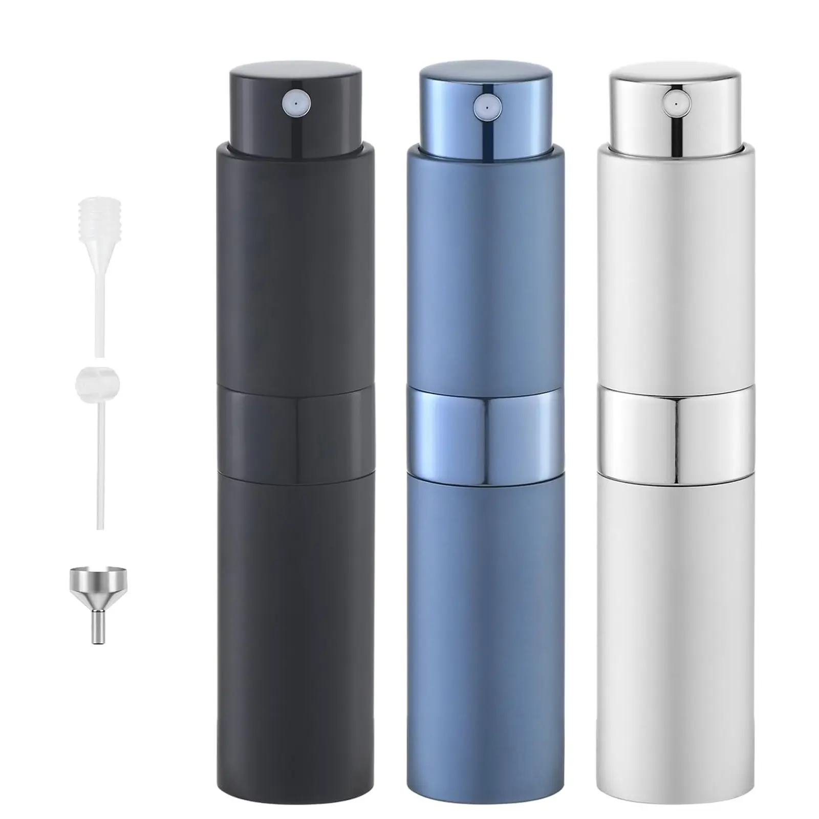 1/3pcs 10ML Refillable Perfume Bottle, Cosmetic Makeup Portable Mini Liquid Spray Container, Travel-Essential Perfume Dispenser with Beach Travel Storage Bag, Cosmetics Accessories Makeup Tools