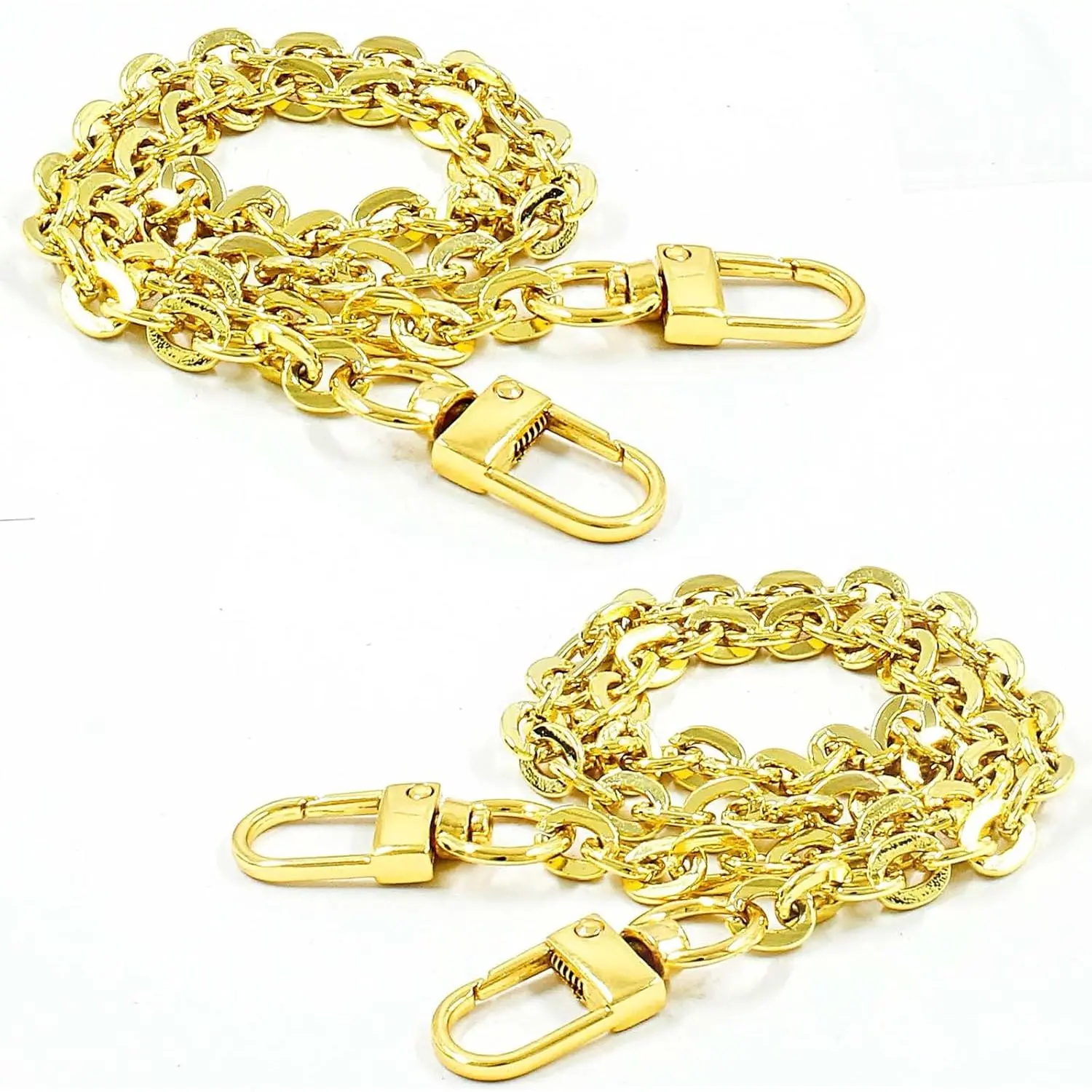 2 count Metal Chain Handles Strap, Purse Chain Straps , Handbags Chain Handles for  Bags, Clutch Purse DIY Crafts (, 15.7" Length)