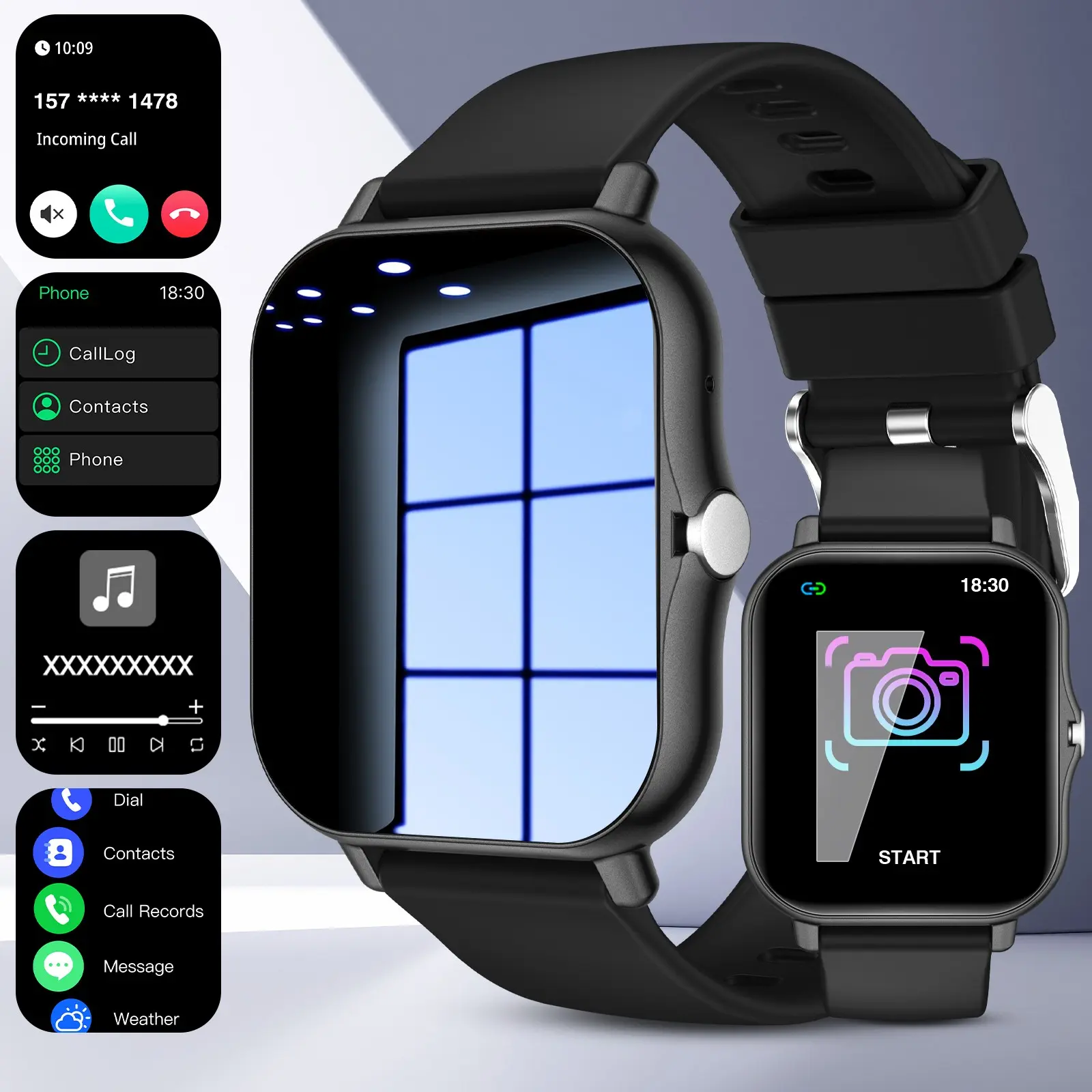 2026 New Upgrade Full Touchscreen Smartwatch, Unisex HD Display, Wireless Calling, Multi-Function Alerts, Alarm, Music, Fashionable Design, Digital Smart Watch, Wearable