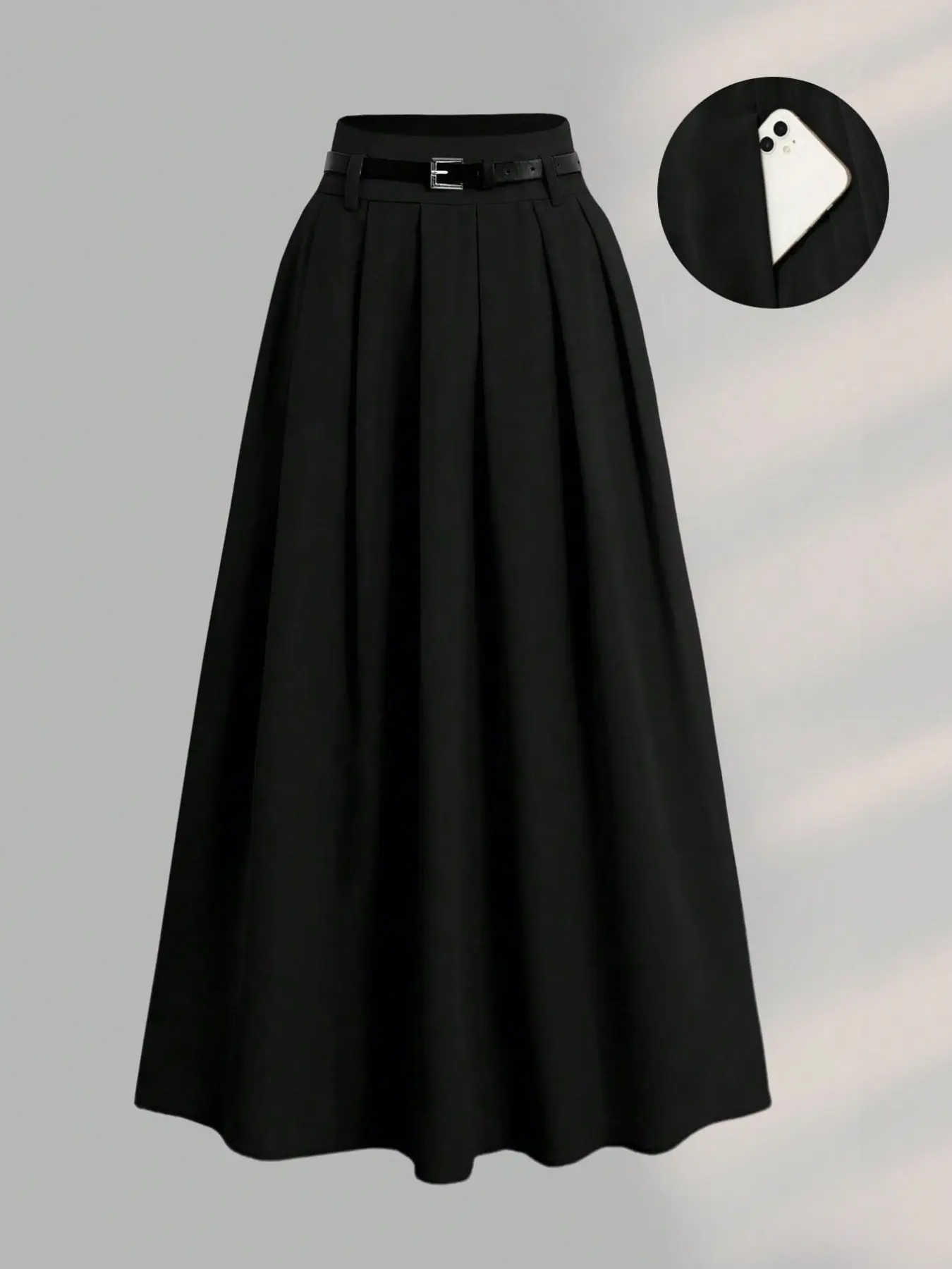 Women's High Waist Pleated Skirt, Elegant Thin Design, Daily Commute Fashion, Stylish Half Skirt for Women, Perfect for Office Wear, Fit