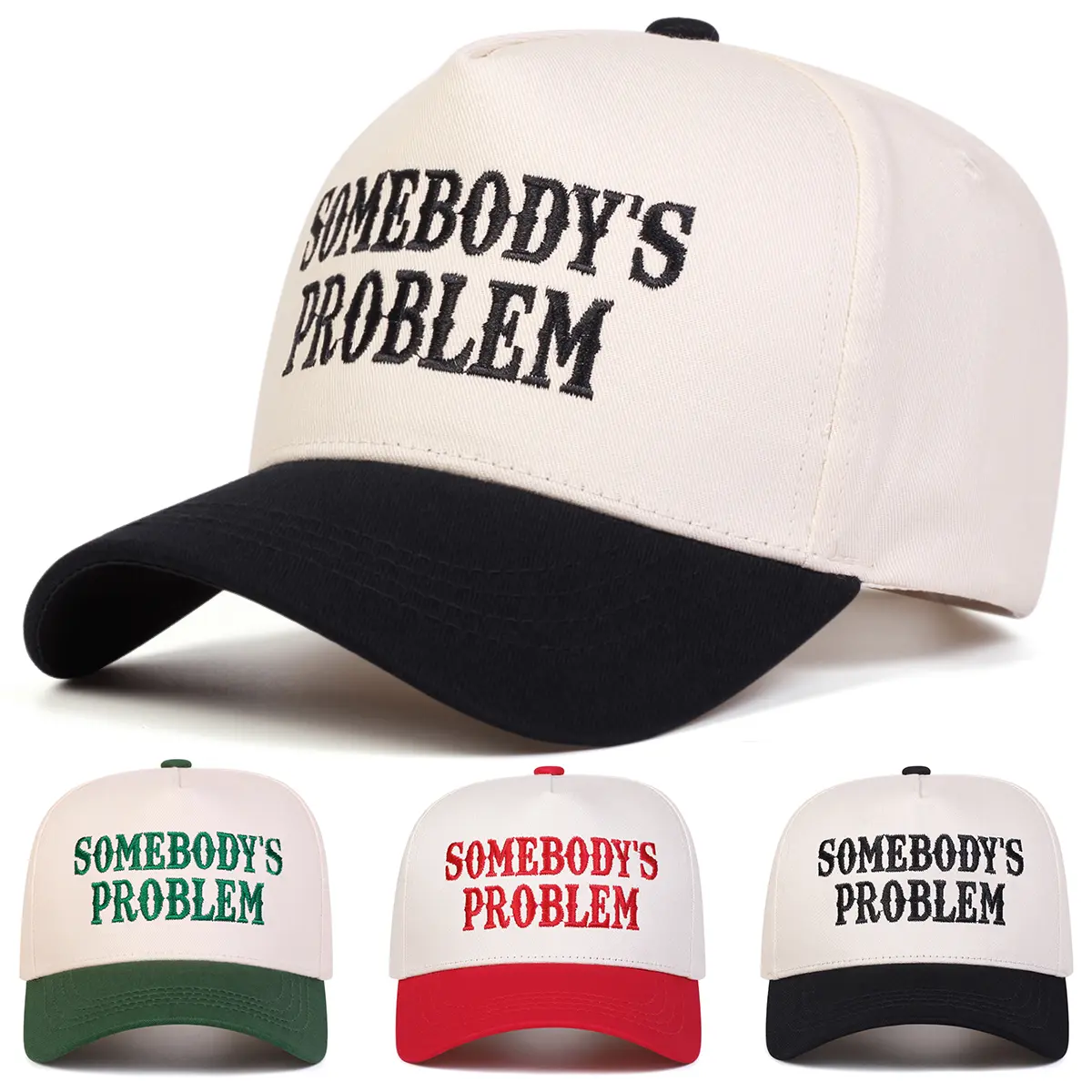 Unisex Letter Embroidered Patchwork Five-sided Baseball Cap Outdoor Adjustable Sunscreen Leisure Hat Spring Autumn Travel Tourism Beach Vacation