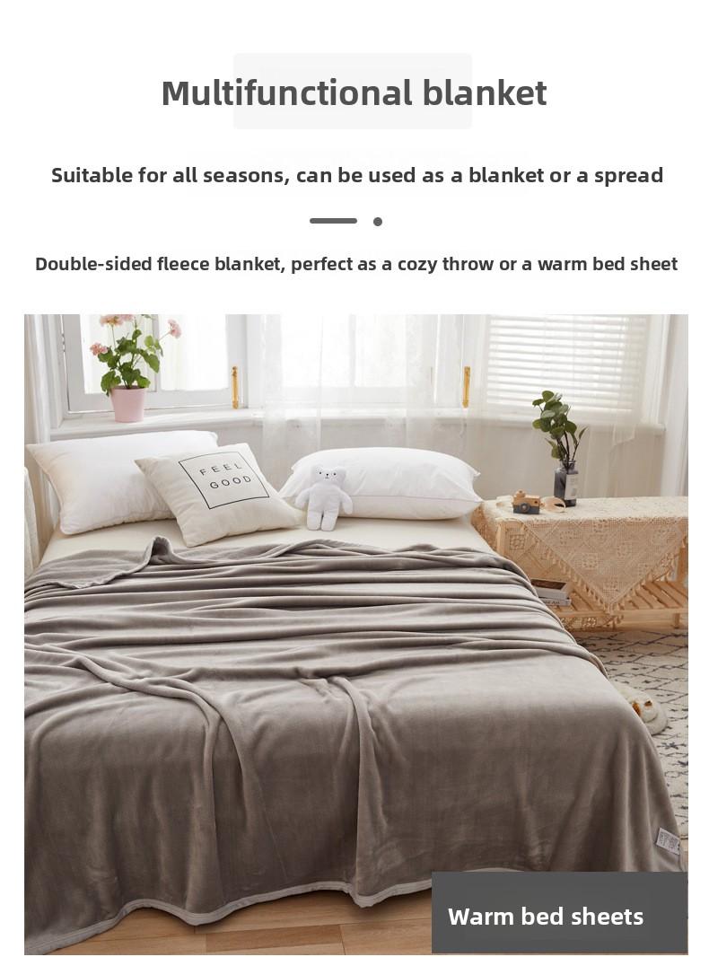 New Solid Color Flannel Blanket Nap Blanket • Office Throw Blanket • Dorm Blanket for Students • Gift Blanket • Plush Blanket