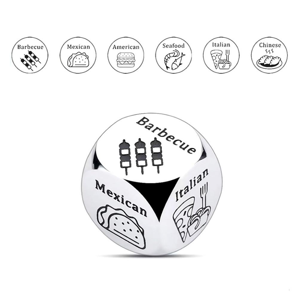 Food Decision Dice,Meal Choice Dice|Cute Couple Dating Gift,Funny Present for Indecisive Individuals
