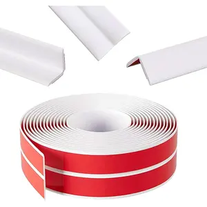 White Wall Ceiling Molding Trim 2.4 Inch x 10 , Corner Protector  Guard Peel and Stick Wall Trim Moulding Corner Molding Trim Caulk Strip, Self Adhesive Trim for Wall , Ceiling, Countertop