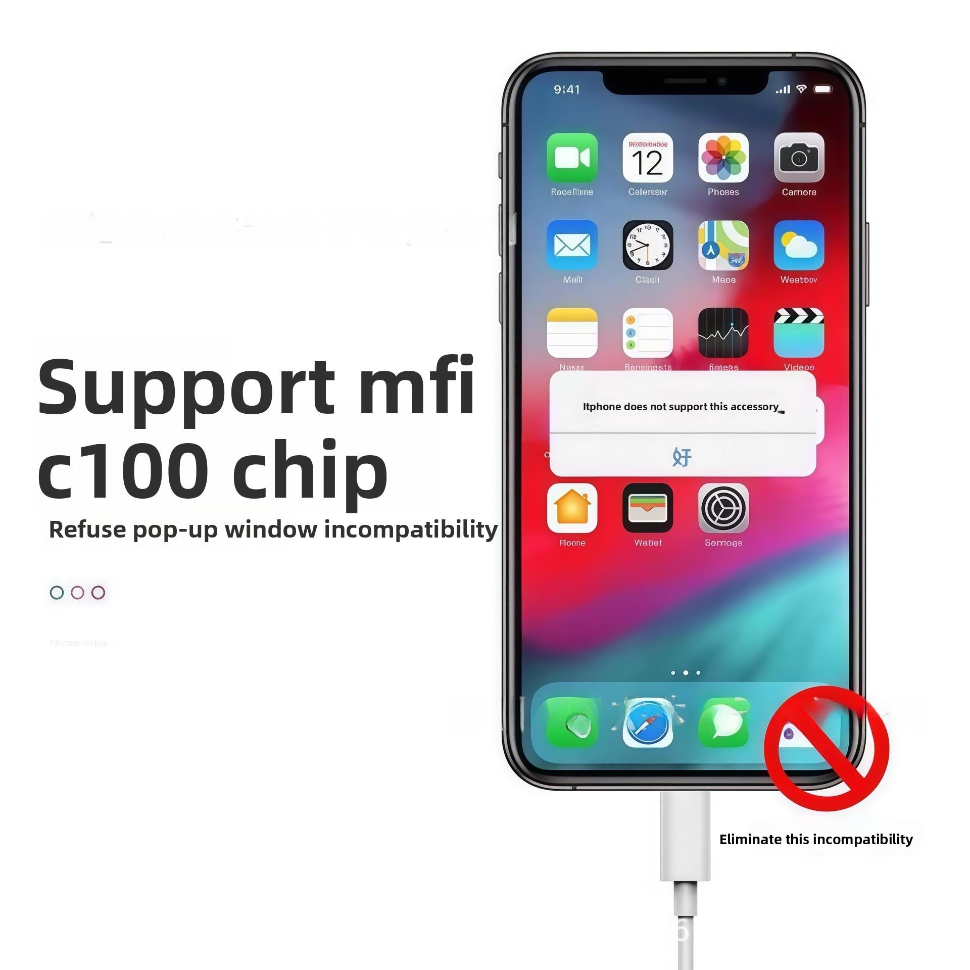 3.5mm headphone adapter, audio auxiliary adapter, compatible with iPhone 14 13 12 11 Pro XR XS Max