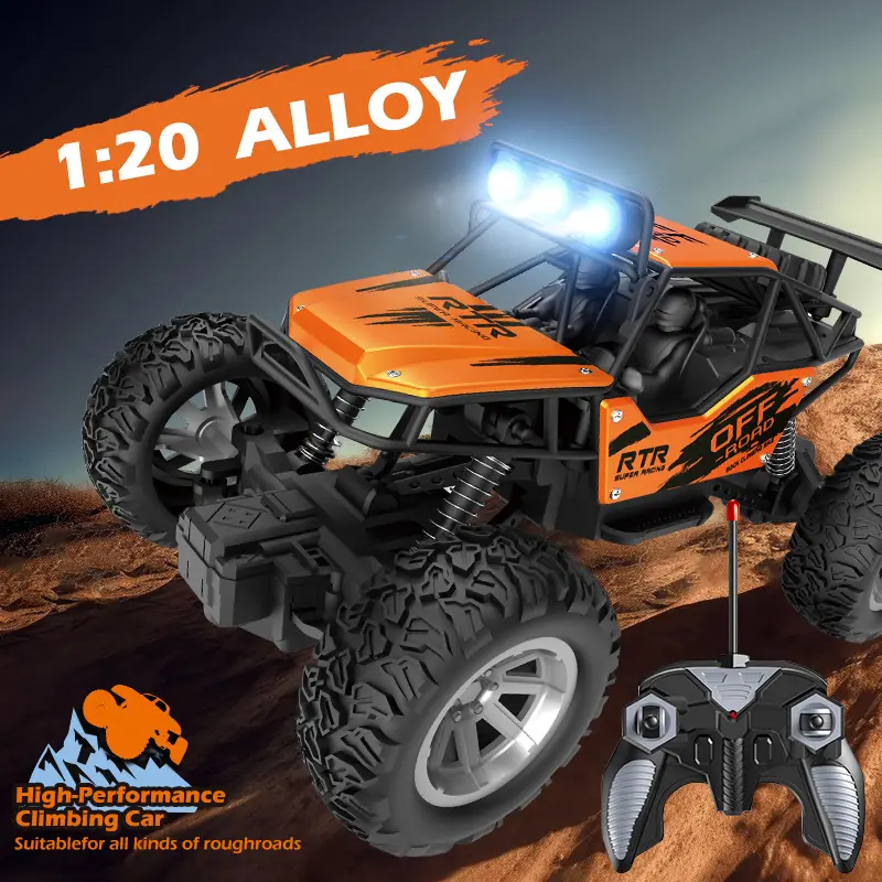 1:20 Scale Alloy RC Rock Crawler Car for Boys Remote Control Off - Road Vehicle Toy with Climbing Function