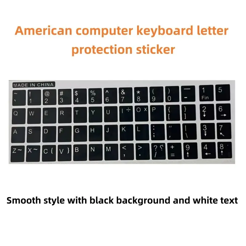 QWERTY keyboard repair stickers, black white letter, self-adhesive wear-resistant cover faded keycaps. Thin no jam, strong glue for laptop & mechanical keyboards. For clerks, coders, techs & shop owners, fix old office, PC, second-hand keyboards cheaply