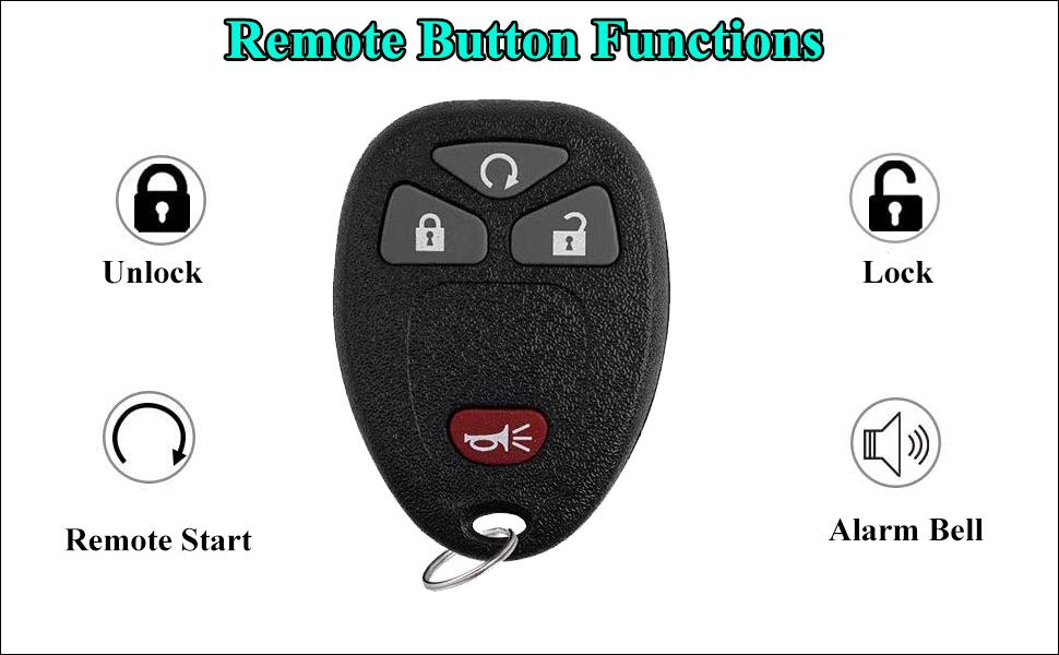 Keyless Entry Start Control Key Fob Compatible with Silverado Avalanche Equinox Express Traverse GMC Yukon Sierra 1500 2500 3500 HD Acadia 2007 2008 2009 2010 2011 2012 2013 OUC60270 Keyless Entry Start Control Key Fob Compatible with Silverado Avalanche Equinox Express Traverse GMC Yukon Sierra 1500 2500 3500 HD Acadia 2007 2008 2009 2010 2011 2012 2013 OUC60270