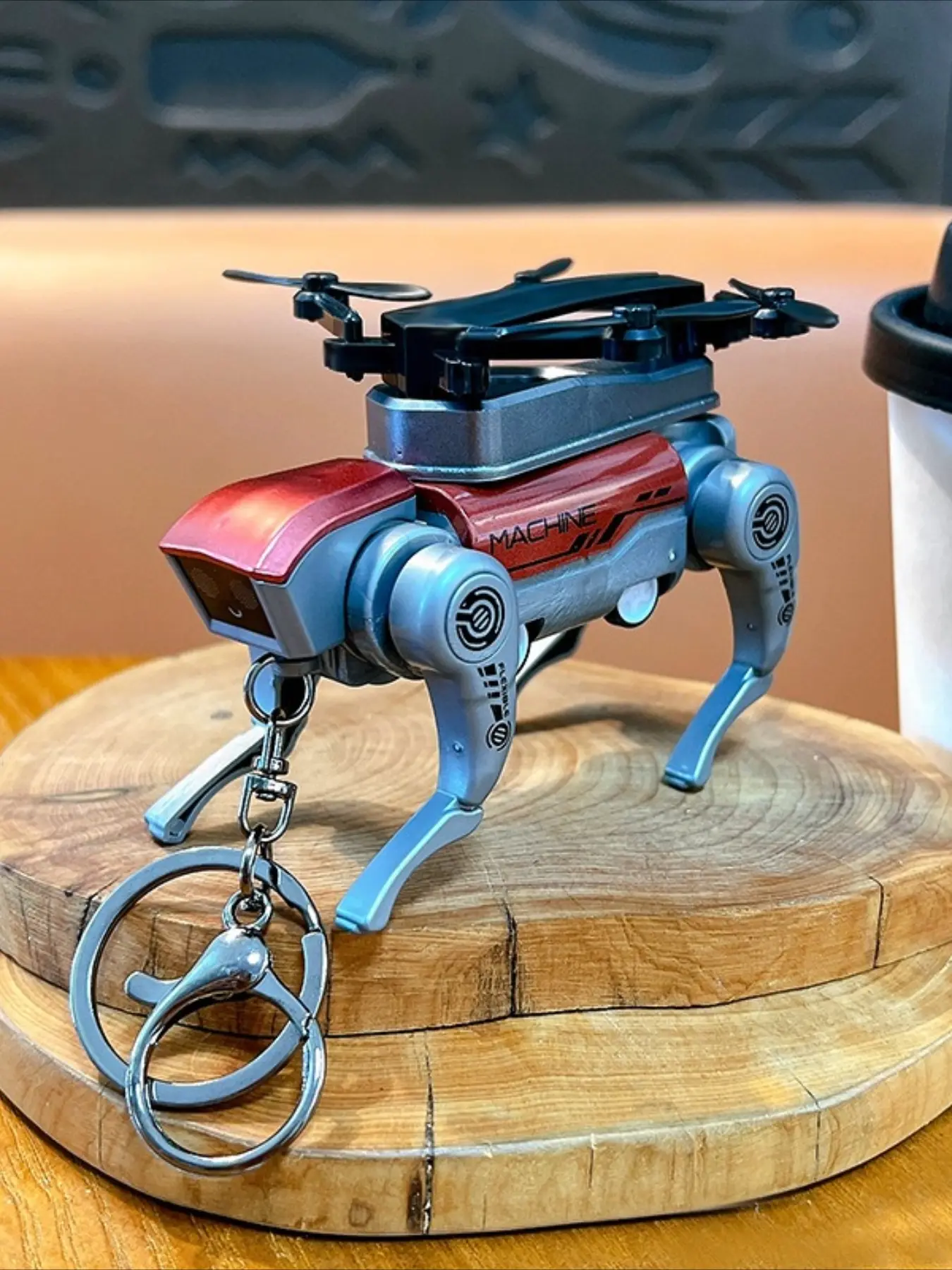 Creative Transformable Mechanical Puppy Keychain, Animal Keychain, Low Flying Design, Cute Stress Relief Pendant, Fashion Bag Charm, Keychain Charms, Ideal Birthday Gift for Men/Boyfriend