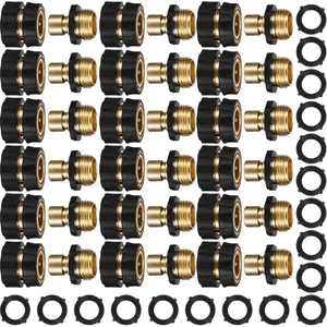 18 Set 3/4 Inch Garden Hose Quick Connector Garden Water Hose Quick Connector Fittings Female Male of No Leak Quick Release Hose Connector