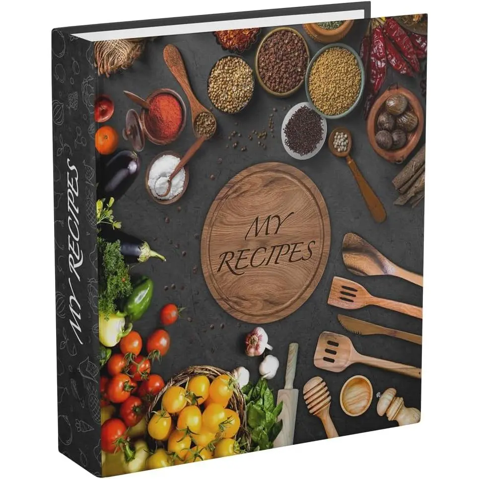 3 Ring Recipe Binder 8.5 x 11, 12 Tabbed Recipe Book for Own Recipes, Recipe Book to Write in Your Own Recipes, Full Page Recipe Binder with Plastic Sleeves, Recipe Card Holder