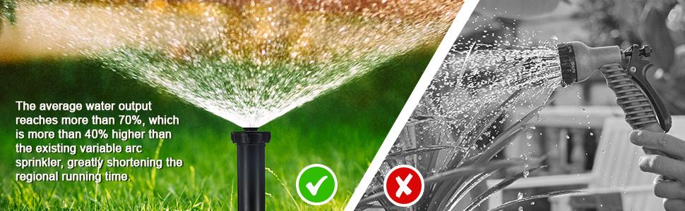 16 Pcs Variable Arc Nozzle Radius High Efficiency Replacement Pop up Sprinkler Heads Compatible with Rainbird, Hunter, Orbit Pop-up Sprinklers(Blue,6 Van)