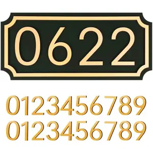 Outdoor house numbers, address signs, mailbox numbers, 2 sets of numbers 0-9, used for personalized address signs for houses, mailboxes, apartments, offices, hotels, and classrooms, non-metallic door numbers