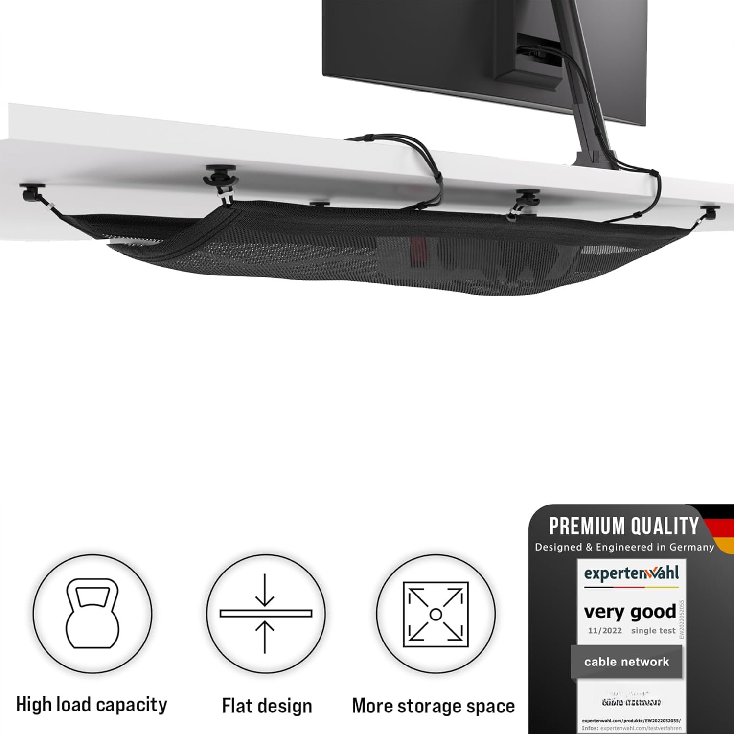 Management net - Under Desk  Management Tray -  net - Wire Management Under Desk - Cord Organizer