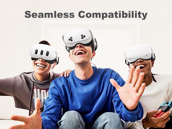 ESYWEN VR Headset Enhanced Headband for Quest 2/3/3S VR Host Retractable & Adjustable Strap for Comfort and Support