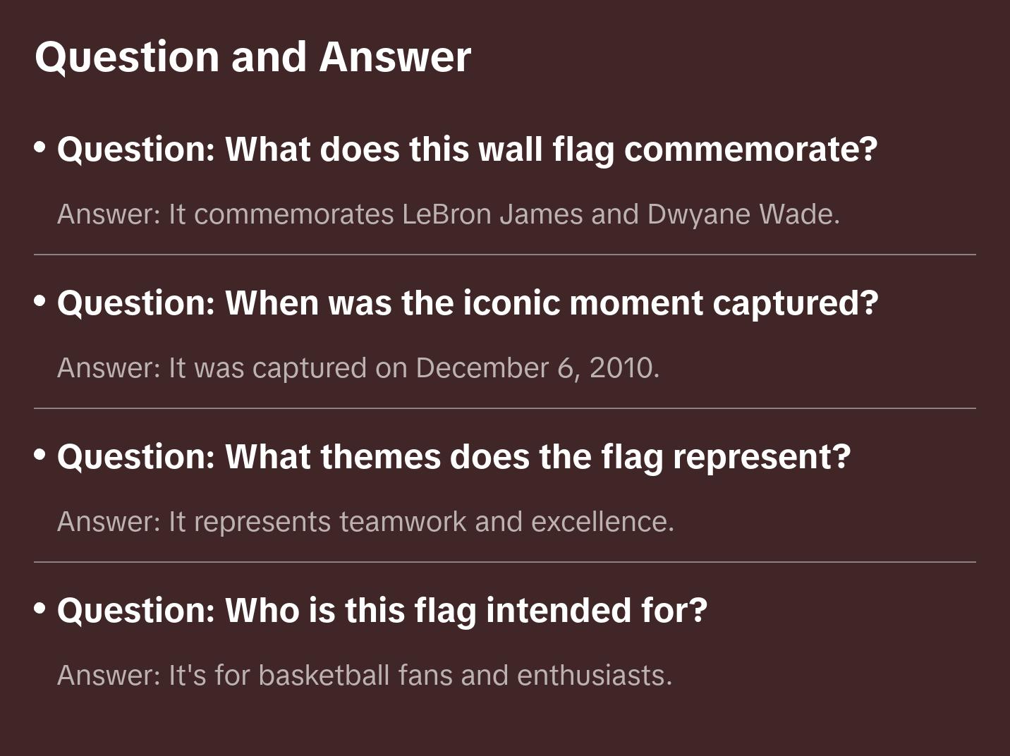 LeBron James & Dwyane Wade 2010 Iconic Moment Wall Flag - Celebrate Sports History with Teamwork Excellence and Collaboration Tribute Decor Tapestry Bedroom Dorm Wall