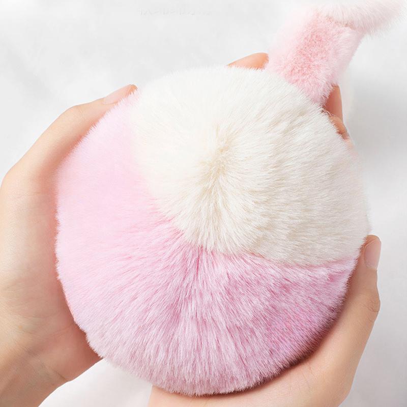 Cozy Y2K-Inspired Pink Plush Ear Muffs with Cute Bear Ears - Soft Polyester Knit, Warm Winter Ear Covers for Fashionable Cold Protection