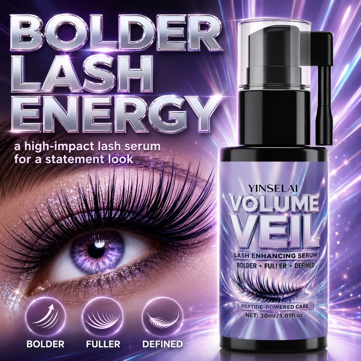 12a Upgrade Formula Eyebrow & Lash Serum, Rich in Biotin, Panthenol, Amino Acids, Vitamin B7, Natural Ingredients, Volumizing & Curling Effects
