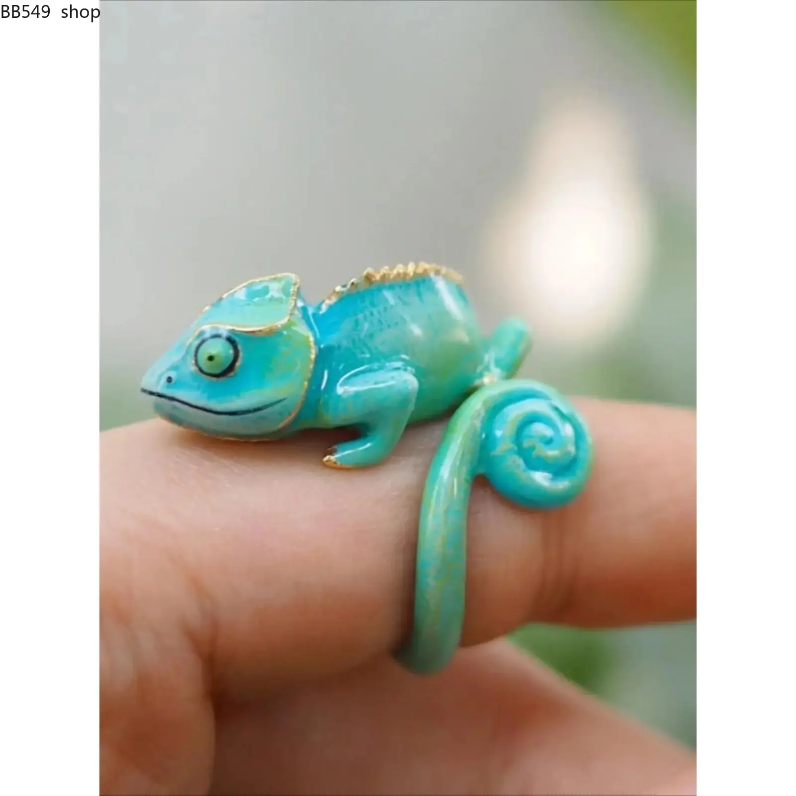 Vintage Chameleon Design Ring, Cute Animal Design Ring, Fashion Jewelry Accessories for Women & Men, Trendy All-match & Exquisite Jewelry for Birthday Gift, Statement Rings