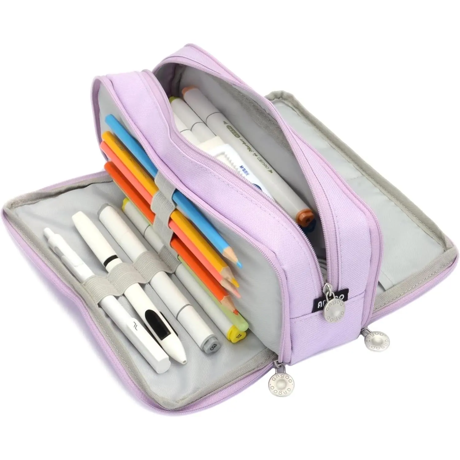Large Capacity Special Aesthetic Pencil Case Organizer with 3 Compartments, Big Preppy School Pencil Pouch Bag for Girls Women Adults, Pencil Holder Pen Pouch Cases ( 1)