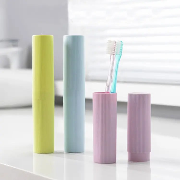 1-3 Pcs Compact Travel-Friendly Plastic Toothbrush Holder, Lidded Toiletry Organizer, Bathroom Storage Case for Toothbrush & Toothpaste, Portable