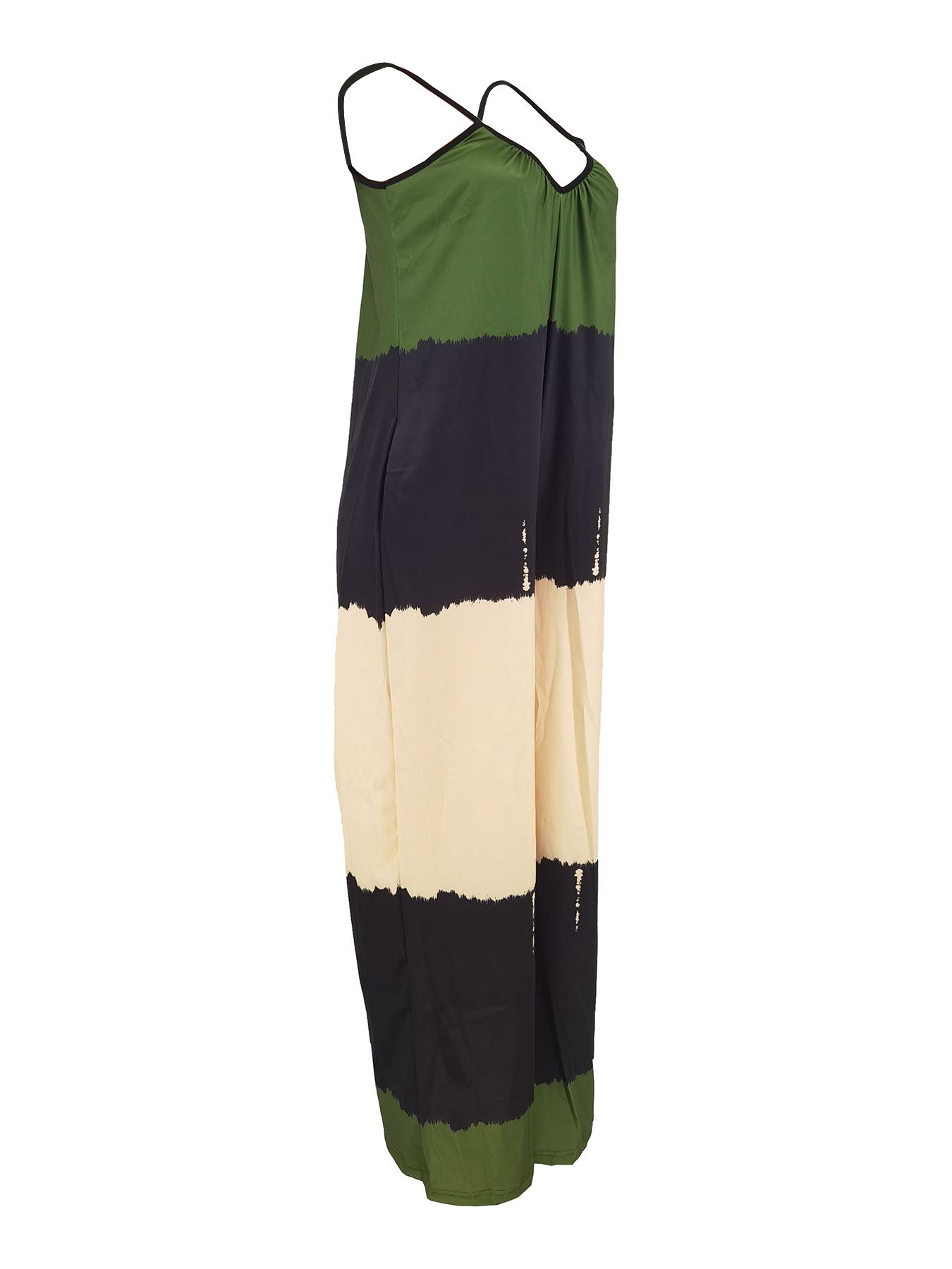 Women's Colorblock Cami  Jumpsuit, Casual Sleeveless Jumpsuit for Summer, Women's Clothing for Daily Wear