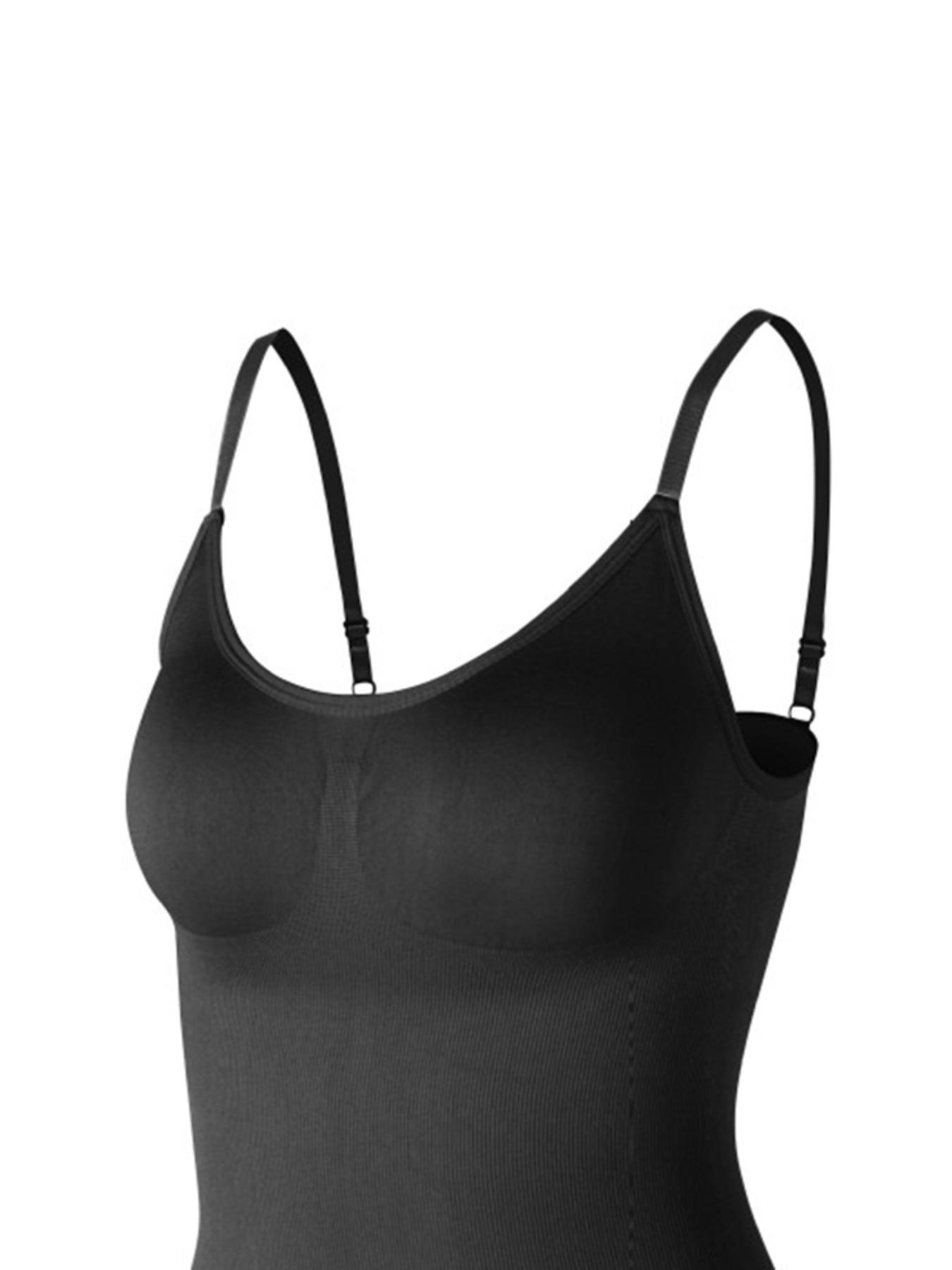 Women's Solid Spaghetti Strap Adjustable Strap Backless Underwear Shapewear Bodysuit, Casual Comfy Seamless Tummy Control Butt Lifting Bodysuit for Daily Wear, Ladies Shapewear for All Seasons
