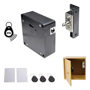 Rfid Electronic Cabinet Lock, Hidden DIY for Wooden Cabinet Locker Drawer Cupboard Box, with 5 Ic Cards/tags