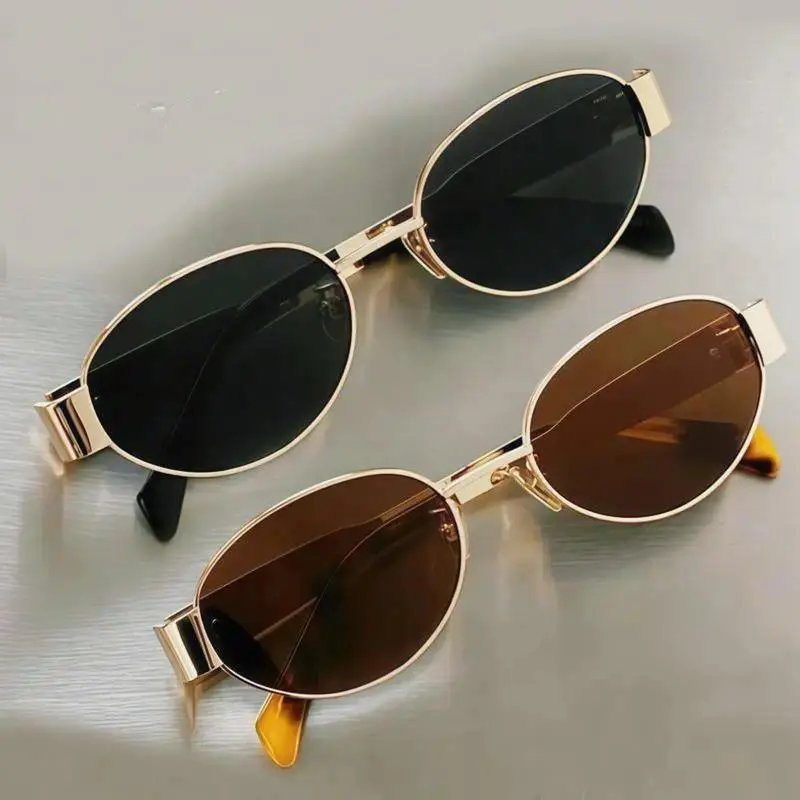 2-Pack 2025 Latest Euro-American Fashion Sunglasses – Unisex UV Protection Oval Frame   Light Blocking & Screen Protection, Women’s Clear Oversized Cat Eye Shades