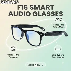 Smart Glasses | Surround Stereo Hi-Fi Sound, Voice Call Answer, Music Playback, Fast Bluetooth Pairing, Large Capacity Battery & Long Battery Life, Ideal Gift for Father's Day, Suitable for Home, Work, Commute, Travel & Outdoor Sports #Global Picks