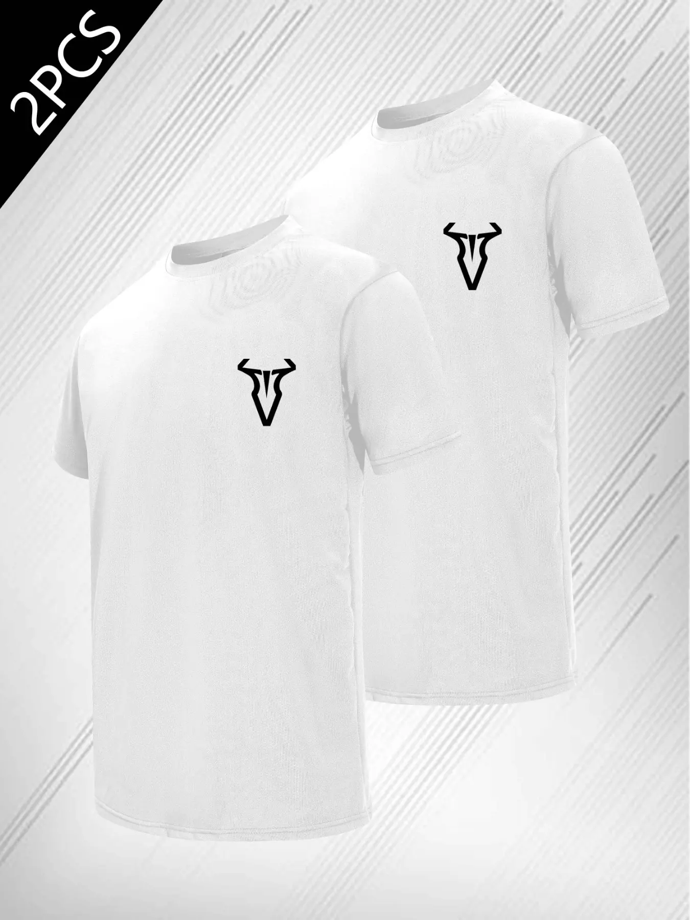 Men's 2-Pack Short Sleeve Lightweight Sports T-Shirts, Quick-Dry Athletic Tees for Running, Basketball, Football, Gym Training, Casual Wear
