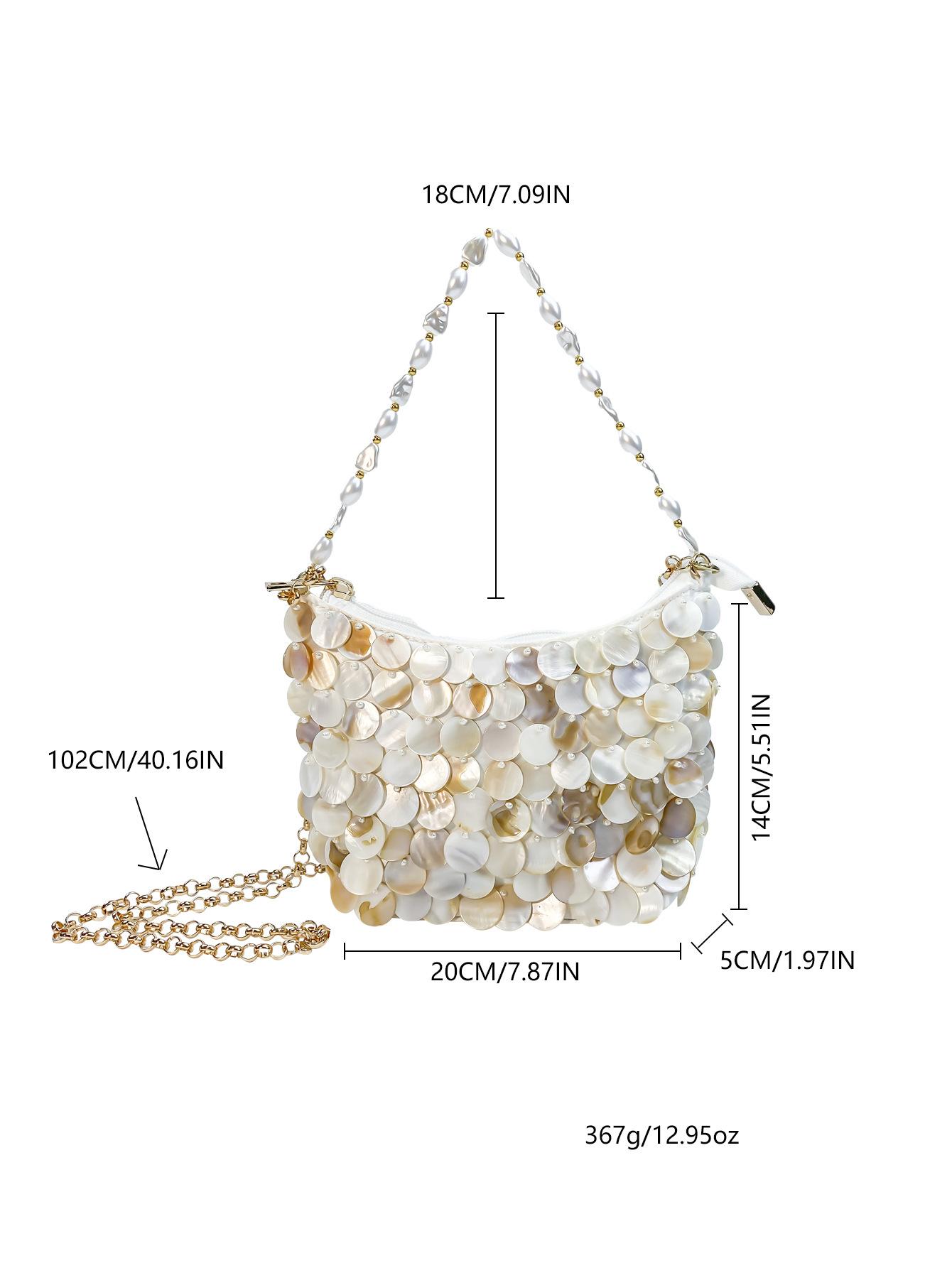 Summer Beach Vacation Handmade Woven Shell Dumpling Bag, Hand-stitched, Exquisite Craftsmanship, Niche Fashion Trend, Handheld Crossbody Bag 2026