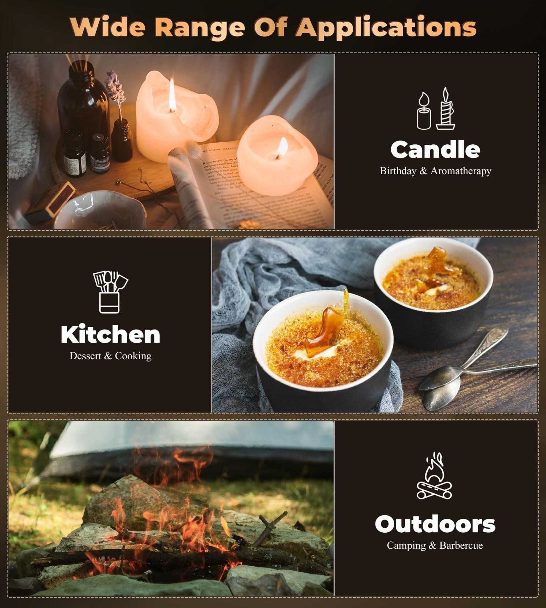 Compact Windproof Butane Torch Lighter with 15° & 45° Adjustable Swivel Ignition Head, Foldable Portable Design, Transparent Gas Tank with Safety Lock, Powerful Outdoor Welding Gun Lighter, Ideal Gift for Men (Butane Gas Not Included)