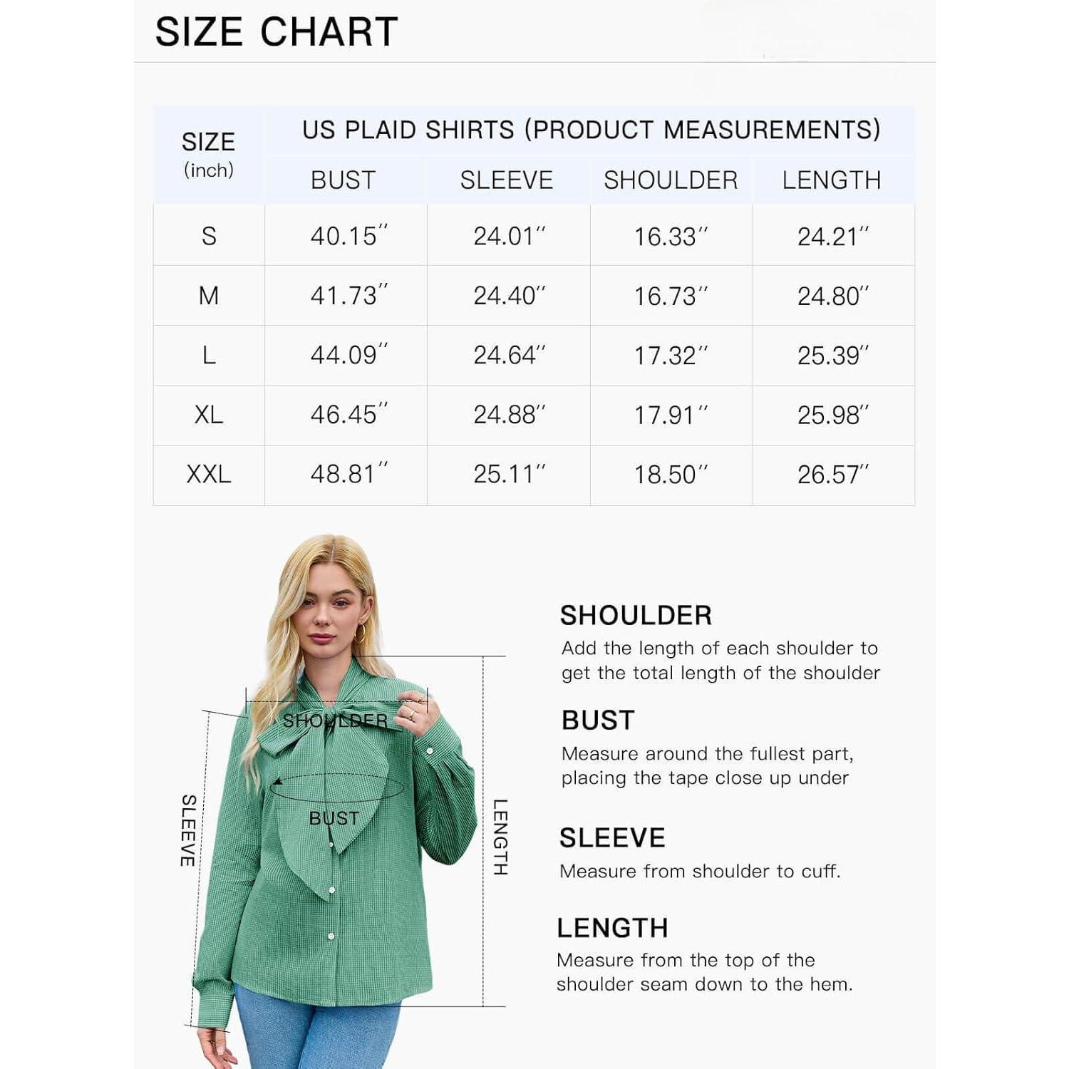 Imily Bela Womens Plaid Shirts Bow Tied Neck Button Down Long Sleeve Casual Dressy Blouse Tops Womenswear Chic