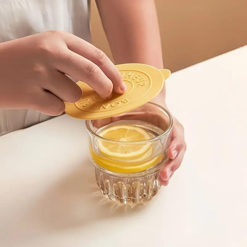 4PCS Universal Silicone Cup Lid Dustproof for Ceramic Glass Mug Tea Cup Storage Bins with Lids