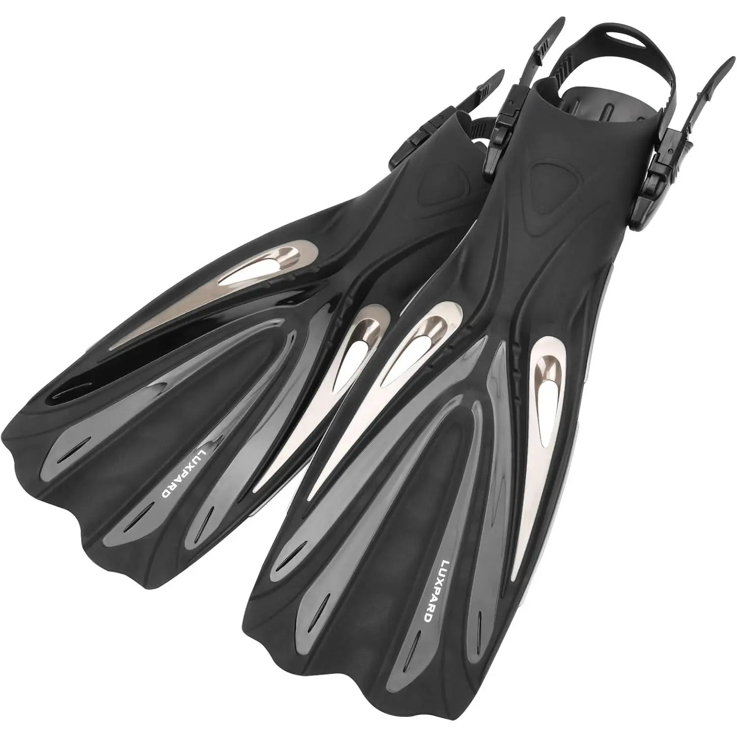 Scuba Diving Open-Heel Fins with Adjustable Buckles, Powerful & Efficient for Snorkeling, Freediving