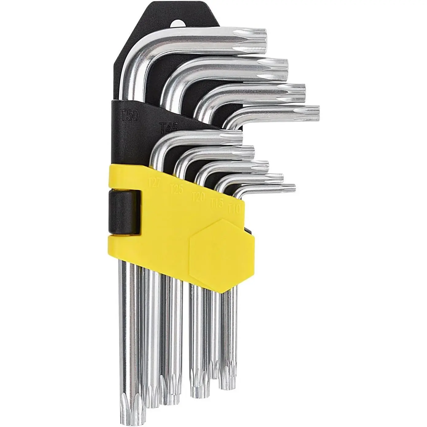 9 count Hex Key Allen Wrench, Torx Hex Key Allen  Short Arm Wrench Hex   Torx End Holes with Storage Case T10-T50 for  Maintenance DIY, Auto Repair